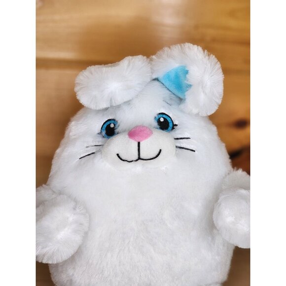 Braham Progressive Plush Bunny Rabbit White With Blue Ears Soft 10" - Picture 12 of 15